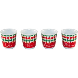 Bialetti Set 4 Biccherini Tricolore Multicolor
