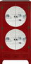 DKD Home Decor Armario Abeto MDF Rojo