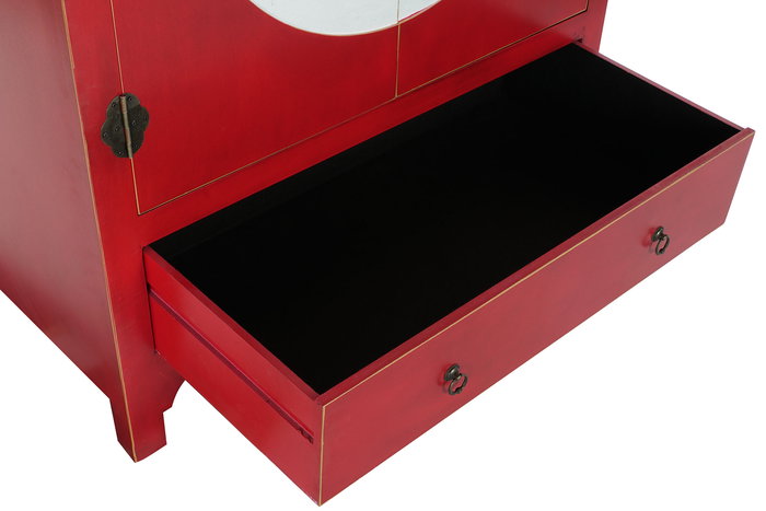 DKD Home Decor Armario Rojo 85.5 x 50.5 x 186.2 cm Madera Abeto y MDF