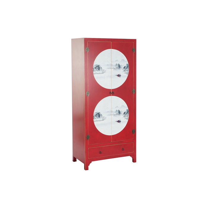 DKD Home Decor Armario Abeto MDF Rojo