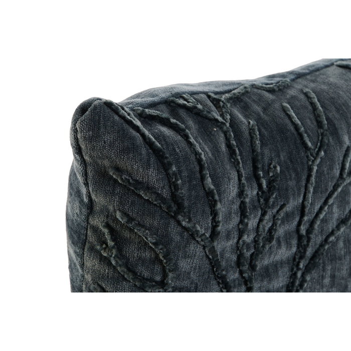 DKD Home Decor Cojín de Chenilla Bordado Azul Marino SEALINE