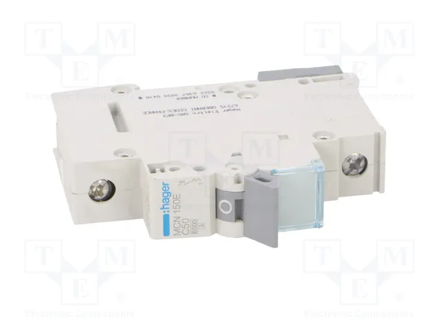 HAGER MCN150E Interruptor magnetotérmico 50A 1 Polo 6kA