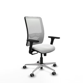 PIQUERAS Y CRESPO Silla de oficina Zulema Blanca con mecanismo Sincro y Brazos 3D