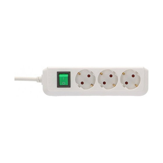 Brennenstuhl Regleta ECO-Line 3 salidas AC con cable de 5 m, Blanco