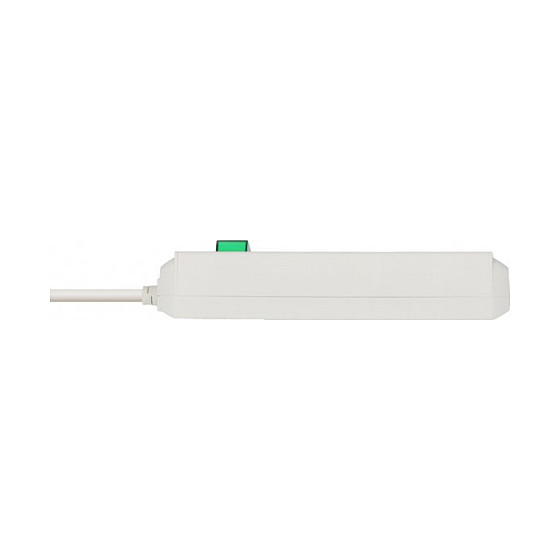 Brennenstuhl Regleta ECO-Line 3 salidas AC con cable de 5 m, Blanco
