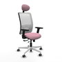 PIQUERAS Y CRESPO Silla de oficina Zulema Rosa y Blanco