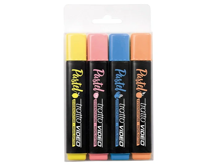Tratto Rotulador Tratto Video Fluorescente Pastel Colores Surtidos de 4 unidades