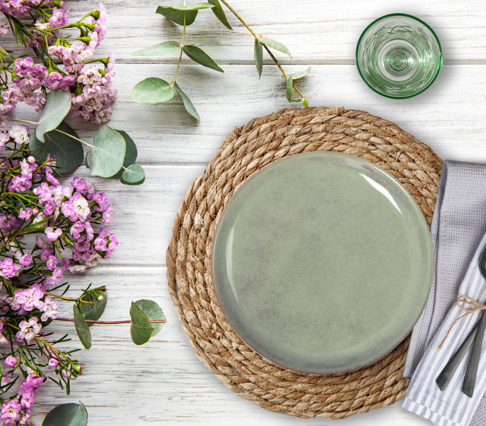 La Mediterranea Plato Macarella Green 26,5 cm de 12 unidades