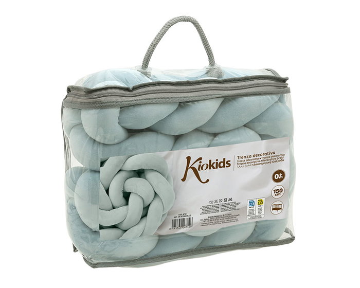 KioKids Trenza Decorativa Azul para Cuna Protector Barrotes Bebé 0+ meses KioKids Trenza Decorativa Azul para Cuna Protector Barrotes Bebé 0+ meses