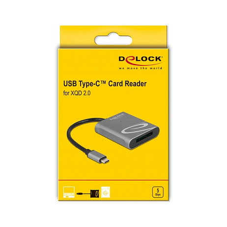 DeLOCK Lector de tarjetas USB Type-C para XQD 2.0