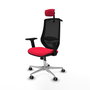 PIQUERAS Y CRESPO Silla de oficina Mardos con mecanismo Sincro, Rojo y Negro
