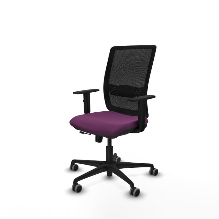 PIQUERAS Y CRESPO Silla de oficina Haches Morada con Malla Negra PIQUERAS Y CRESPO Silla de oficina Haches Morada con Malla Negra
