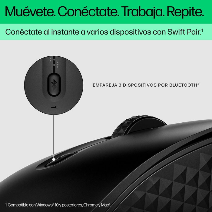 HP 420 Ratón Bluetooth Programable Negro HP 420 Ratón Bluetooth Programable Negro