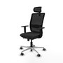 PIQUERAS Y CRESPO Silla de oficina Haches con mecanismo Sincro/Traslack, Negro