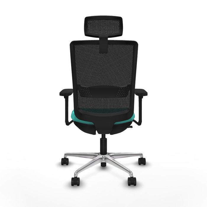 PIQUERAS Y CRESPO Silla de oficina Haches con mecanismo Sincro/Traslack Turquesa y Negro