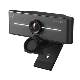 Creative Labs 73VF099000000 Webcam Live! Cam 4K UHD Plug-and-Play para Videollamadas y Transmisiones con Lente Gran Angular y Micrófonos Duales