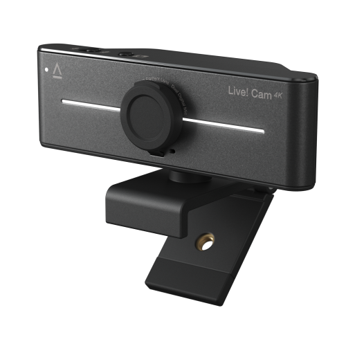 Creative Labs 73VF099000000 Webcam Live! Cam 4K UHD Plug-and-Play para Videollamadas y Transmisiones con Lente Gran Angular y Micrófonos Duales