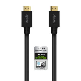Aisens Cable HDMI V2.1 Ultra Alta Velocidad 8K@60Hz 48Gbps 5m Negro