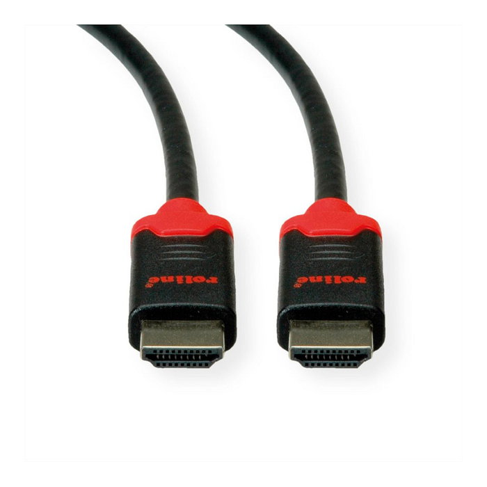 ROLINE 10K HDMI 2.1 Ultra High Speed Cable, 2 m, Negro, 3D, Conectores Chapados en Oro, Referencia 11.04.5942