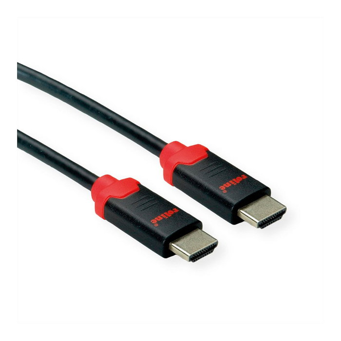 ROLINE 10K HDMI 2.1 Ultra High Speed Cable, 2 m, Negro, 3D, Conectores Chapados en Oro, Referencia 11.04.5942