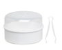 KioKids Esterilizador Microondas Con Pinzas, Capacidad Múltiple, 5-8 Minutos, +0 Meses