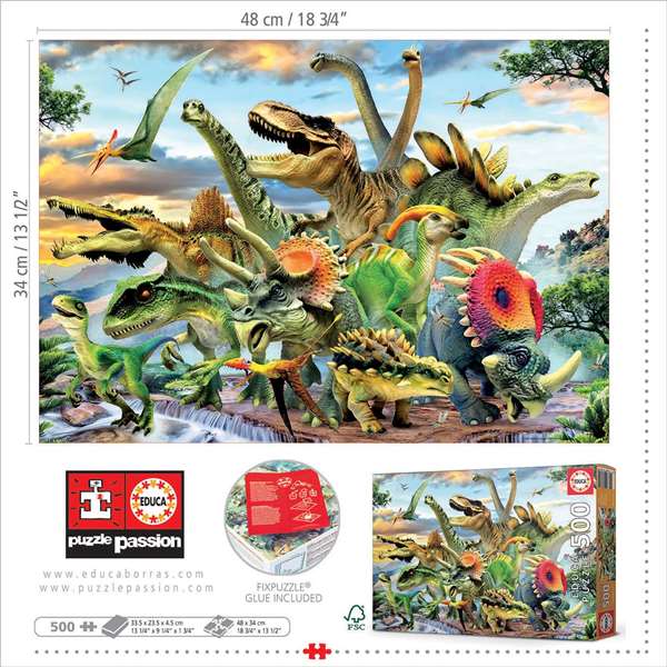 Educa Puzzle Dinosaurios 500 piezas