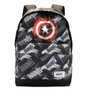 Marvel Capitán América Mochila Urbana Ligera HS FAN Scratches, Gris, 41x30x18 cm, 22L, Poliéster