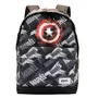 Marvel Capitán América Mochila Urbana Ligera HS FAN Scratches, Gris, 41x30x18 cm, 22L, Poliéster