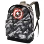 Marvel Capitán América Mochila Urbana Ligera HS FAN Scratches, Gris, 41x30x18 cm, 22L, Poliéster