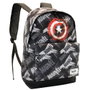 Marvel Capitán América Mochila Urbana Ligera HS FAN Scratches, Gris, 41x30x18 cm, 22L, Poliéster
