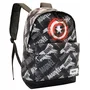 Marvel Capitán América Mochila Urbana Ligera HS FAN Scratches, Gris, 41x30x18 cm, 22L, Poliéster