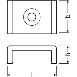 Ledvance Clip de perfil plano PF04/MB Paquete de 2