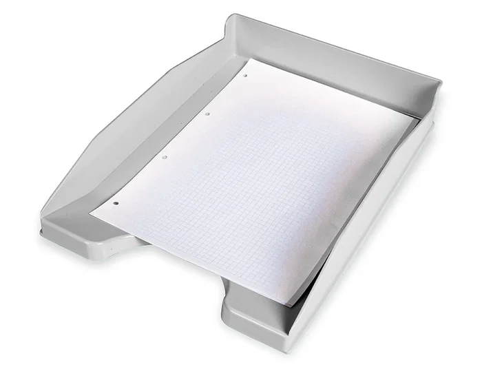 Q-connect Bandeja sobremesa plástico gris opaco 240x70x340 mm