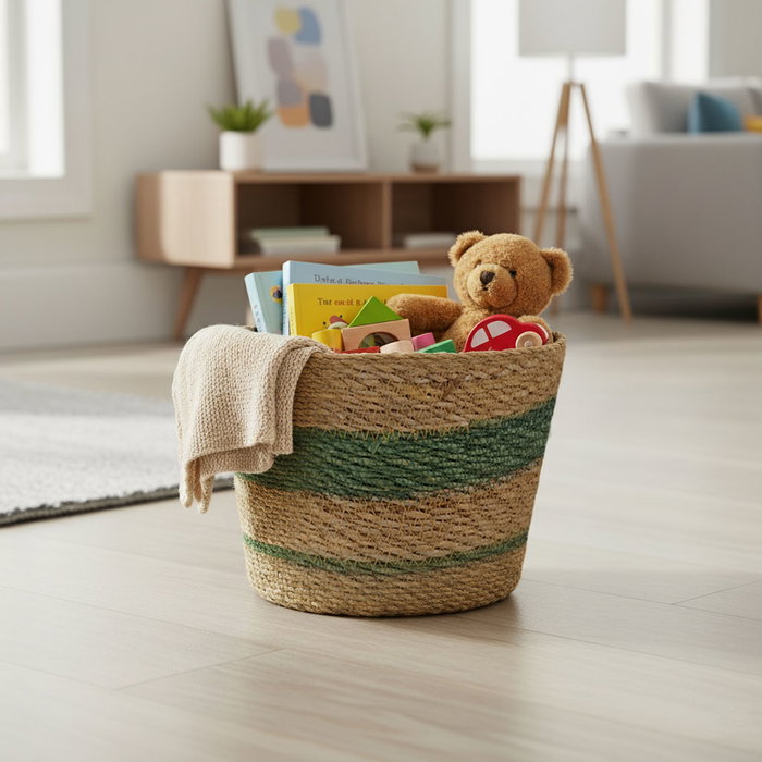 Inde Cesta Cónica Seagrass Almacenamiento 25 cm (24 Unidades)