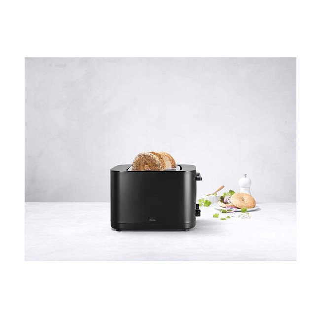 Zwilling 1026864 Toaster de 2 Rebanadas, Negro, Acero Inoxidable, 1800W, Función Descongelar y Recalentar, 5 Años de Garantía