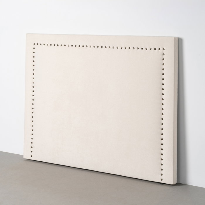 Cabecero Crema Tejido Dormitorio 165 X 7 X 130 cm Cabecero Crema Tejido Dormitorio 165 X 7 X 130 cm