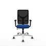 PIQUERAS Y CRESPO Silla de oficina Motilla con mecanismo Sincro/Traslack Azul y Negro