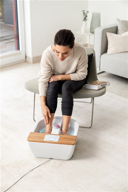 Beurer FB-65 Hidromasaje de Pies Wellness con Masaje Vibratorio, Burbujas y Calentamiento de Agua