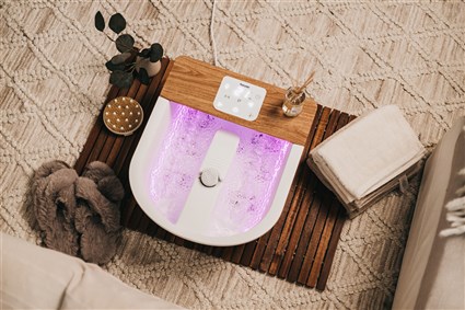 Beurer FB-65 Hidromasaje de Pies Wellness con Masaje Vibratorio, Burbujas y Calentamiento de Agua