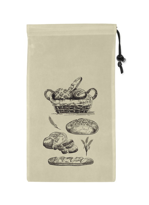 Quttin Set de 2 Bolsas para Pan Reutilizables TNT 25 cm x 45 cm