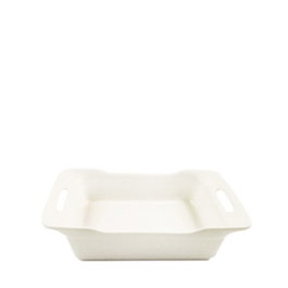 Summa Cazoleta Gourmet con Asas, Porcelana Blanca, 20 x 14 cm (Set de 4)