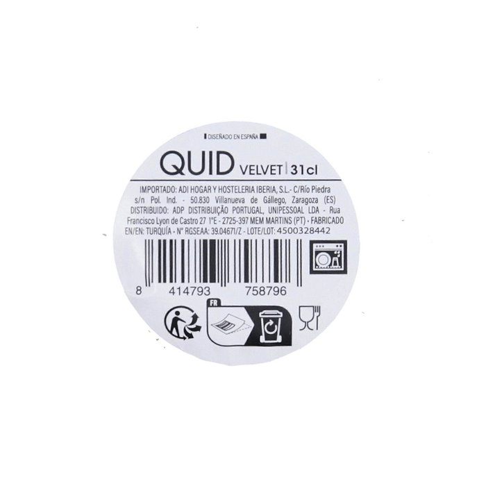 Vaso Bajo Vidrio Velvet Quid 31 cL