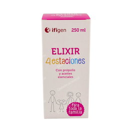 IFIGEN Elixir 4 Estaciones 250 ml - Jarabe para Vías Respiratorias con Propóleos, Plantas y Oligoelementos - Complemento Alimenticio Familiar