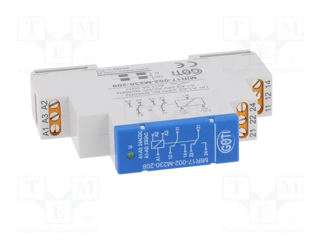 DOBRY CZAS MIR17-002-M230-208 Relé de instalación NC x2 + NA x2