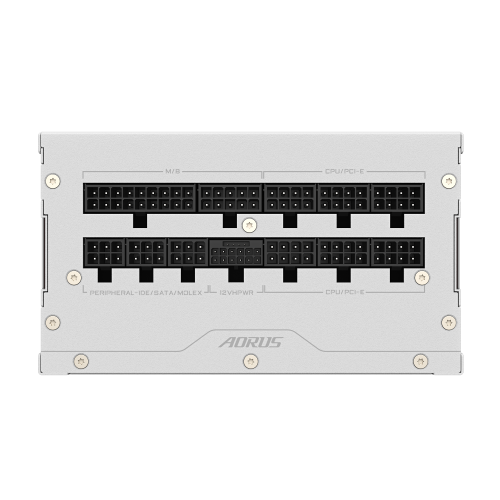 GIGABYTE Fuente de Alimentación AORUS ELITE P1000W ICE 28200-AE10W-1EUR, 1000W, 80 PLUS Platinum, Modular, ATX 3.0, Blanco