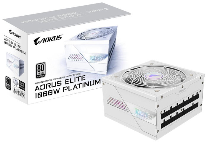 Gigabyte AORUS ELITE P1000W ICE Fuente de Alimentación 1000W Blanco Gigabyte AORUS ELITE P1000W ICE Fuente de Alimentación 1000W Blanco