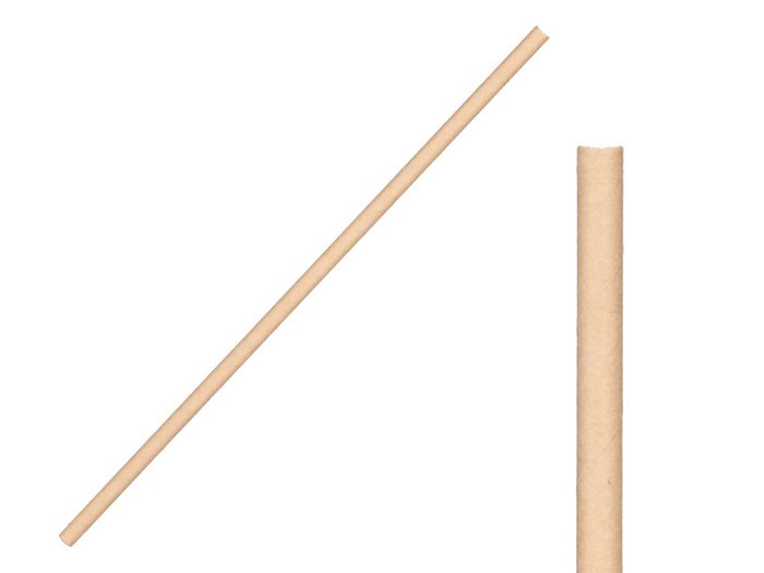 Kinvara Set 50 Pajitas Kraft Papel Blanco 9.5x22x1.5 cm (Set de 48)