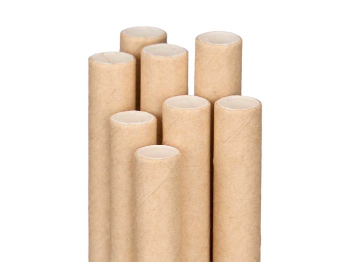 Kinvara Set 50 Pajitas Kraft Papel Blanco 9.5x22x1.5 cm (Set de 48)