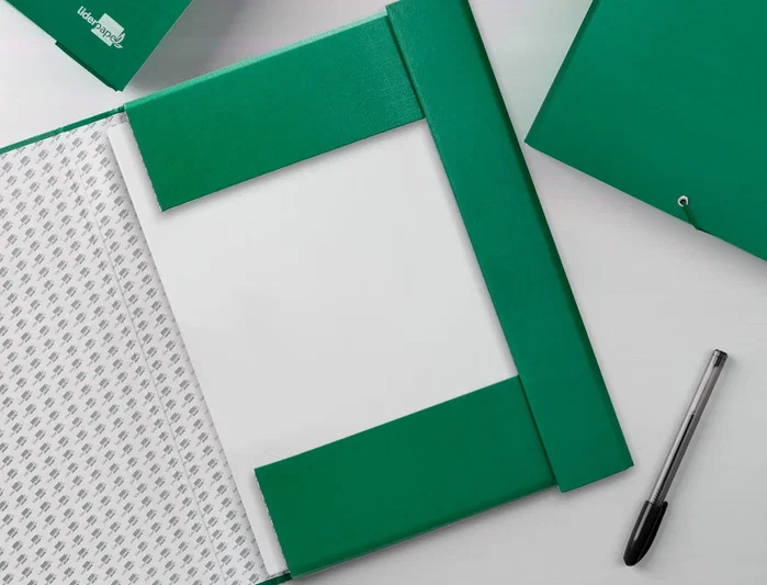 Liderpapel Carpeta para proyectos Folio verde con lomo de 70 mm Liderpapel Carpeta para proyectos Folio verde con lomo de 70 mm