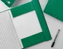 Liderpapel Carpeta para proyectos Folio verde con lomo de 70 mm